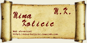 Mina Količić vizit kartica